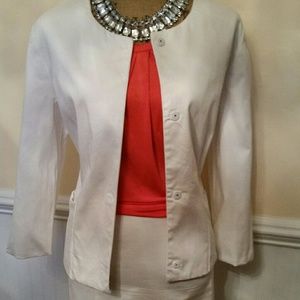 New York & Company White two-piece suit.